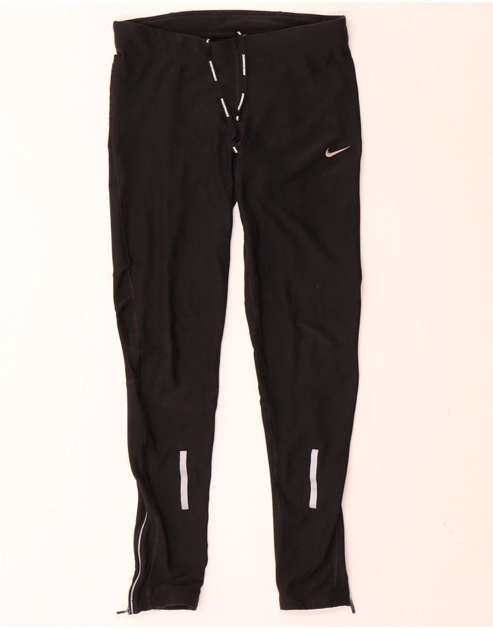 Nike Dame Dri Fit Leggings UK 14 Medium Sort Polyester