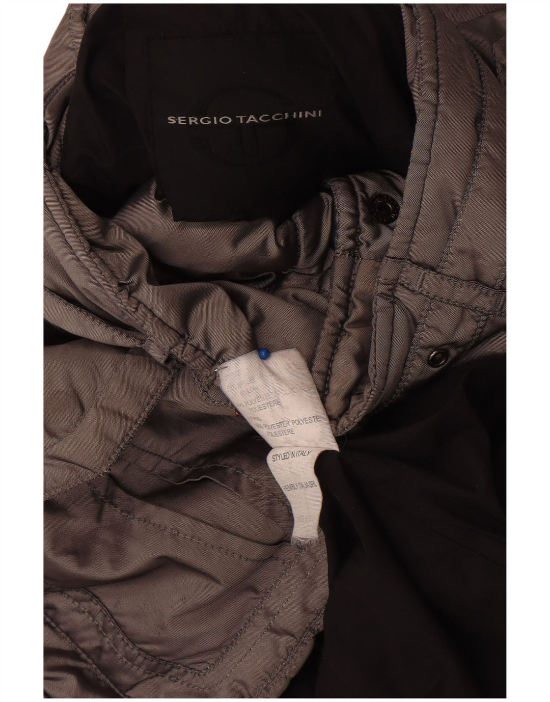 Sergio Tacchini Dame Military Jacket UK 8 Small Grå Nylon
