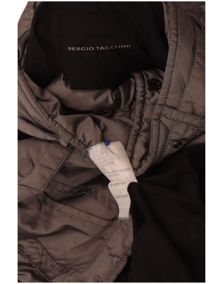 Sergio Tacchini Dame Military Jacket UK 8 Small Grå Nylon