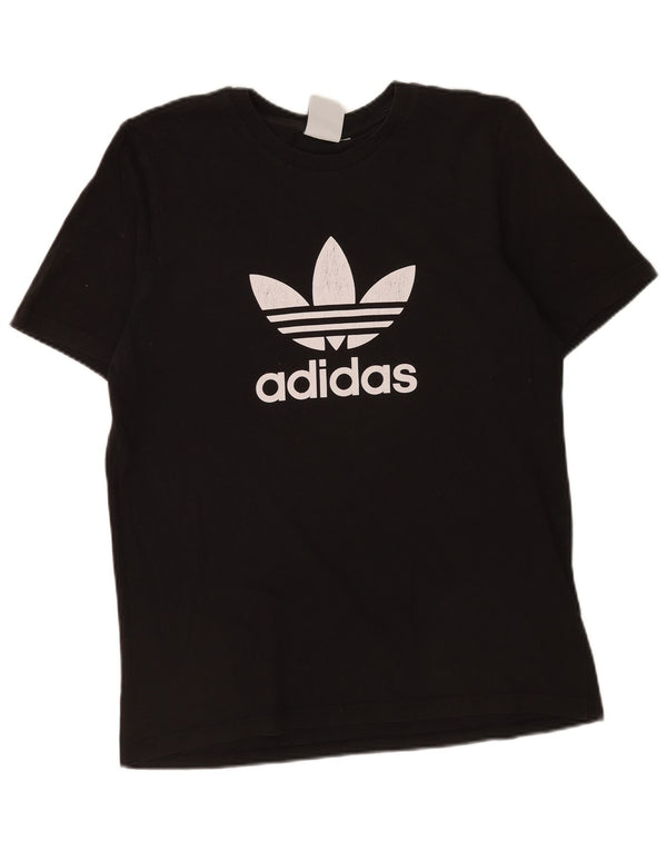 Adidas Herre grafisk T-shirt Top Medium Sort