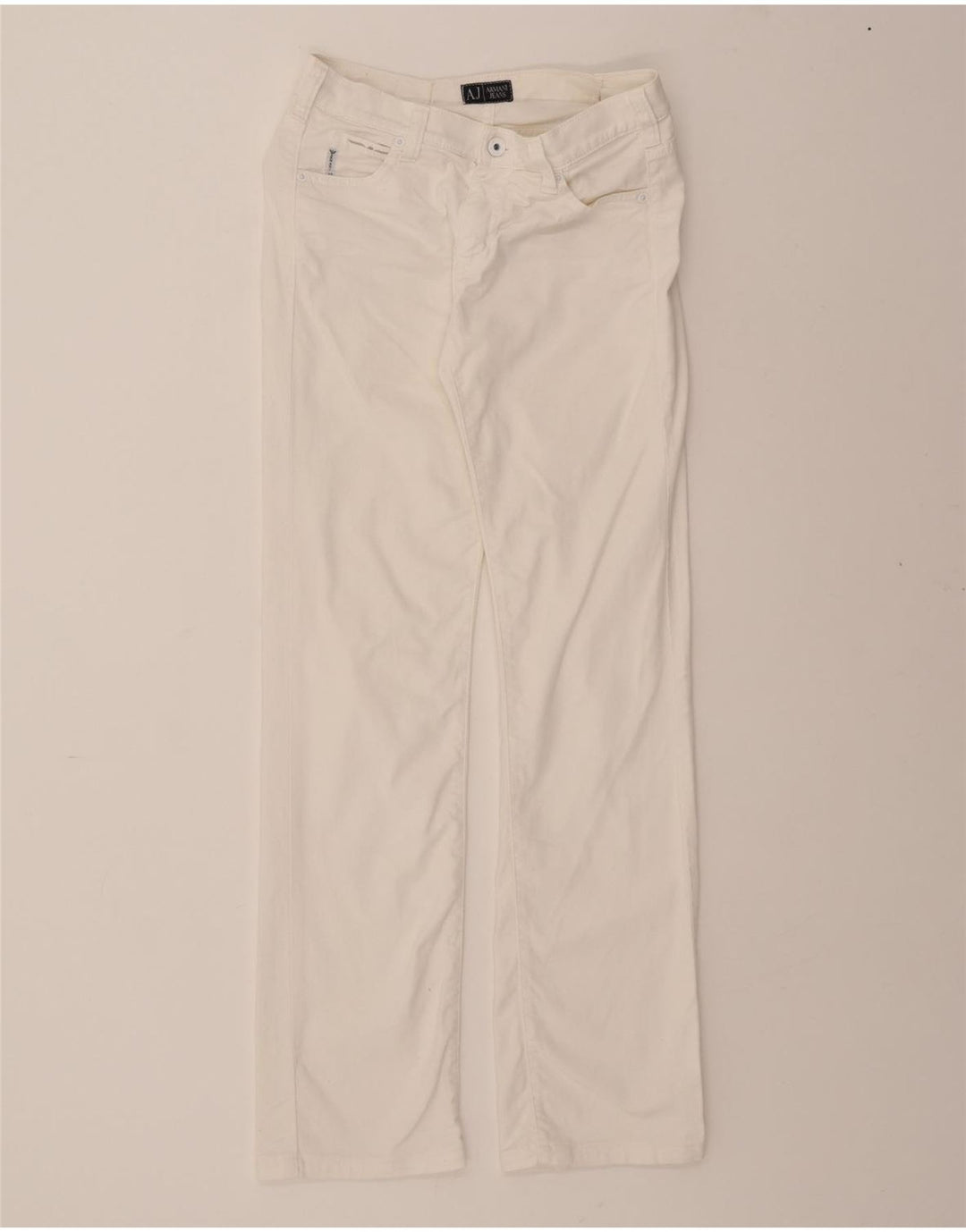 ARMANI Womens Straight Jeans W28 L32 White Vintage Armani and Second-Hand Armani from Messina Hembry 