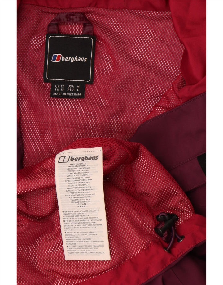 Berghaus Regnjakke med hætte til kvinder UK 12 Medium Bourgogne Polyamid