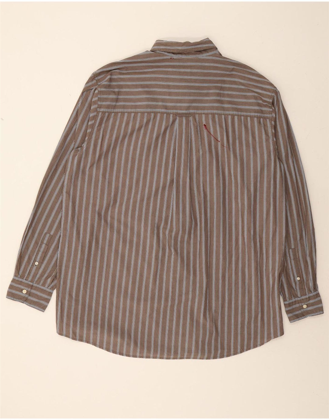 CHAPS Mens Shirt 2XL Grey Striped Cotton Vintage Chaps and Second-Hand Chaps from Messina Hembry 