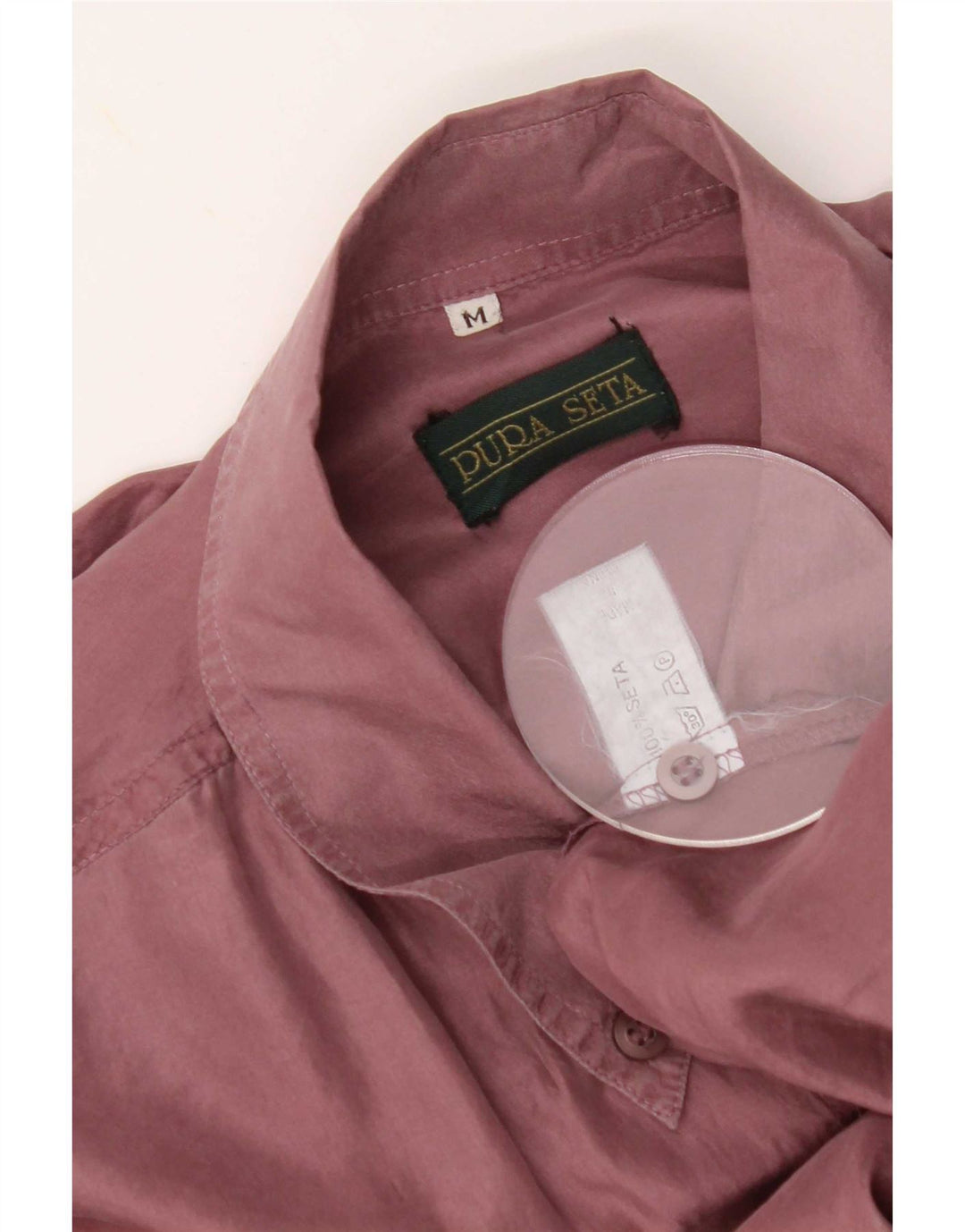 Vintage herreskjorte Medium Burgundy Silke