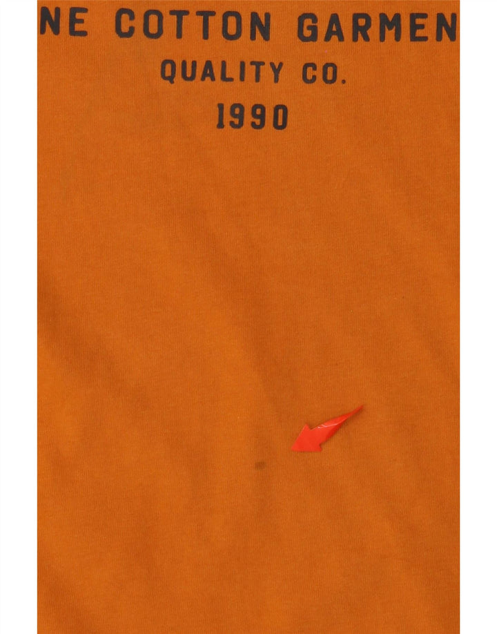 JACK & JONES Herre grafisk T-shirt Top Medium Orange Bomuld