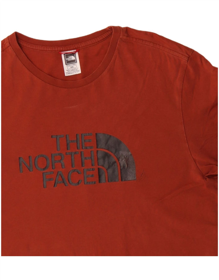 THE NORTH FACE Herre grafisk T-shirt Top Medium Rød Bomuld