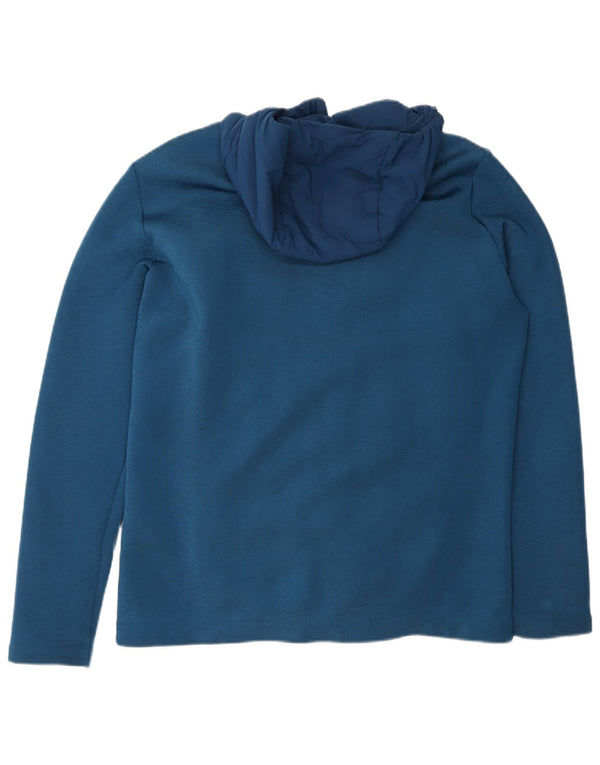 Jack Wolfskin Herre Hooded Windbreaker Jacket UK 36/38 Small Blue Polyester