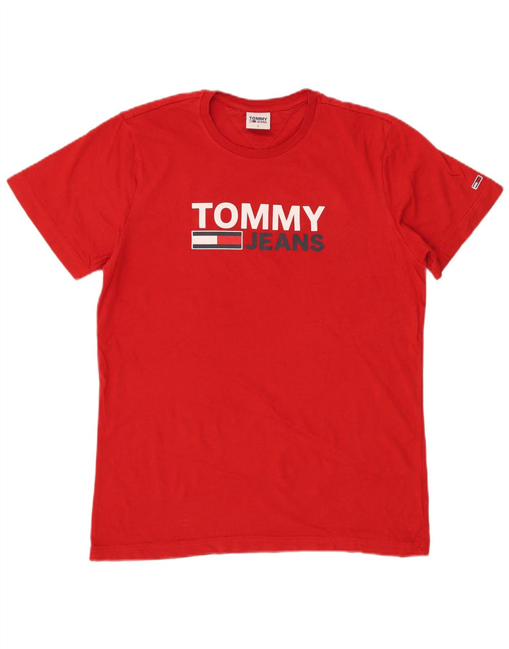 Tommy Hilfiger Herre Grafisk T-Shirt Top Lille Rød