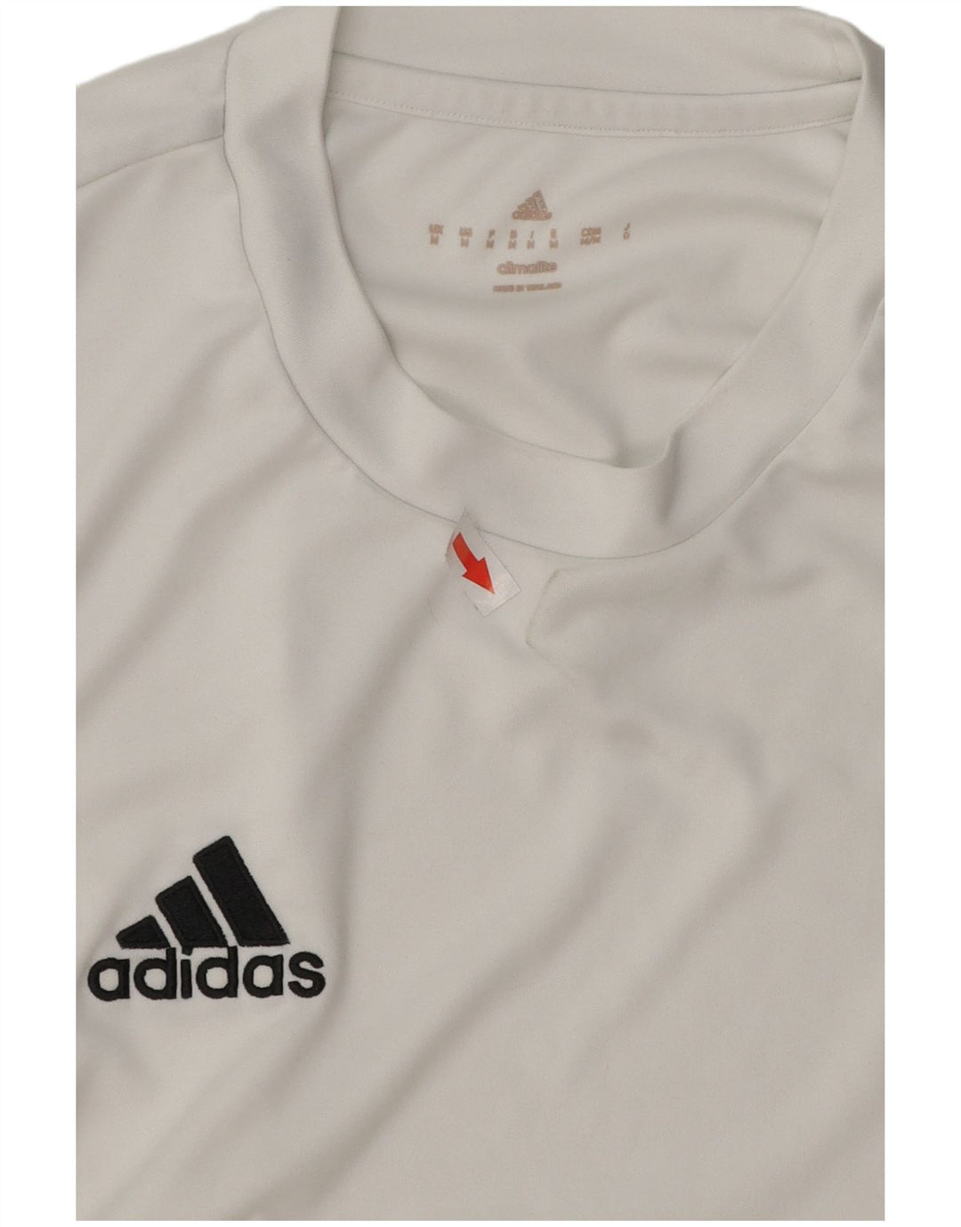 ADIDAS Herre Climalite T-Shirt Top Medium White Polyester