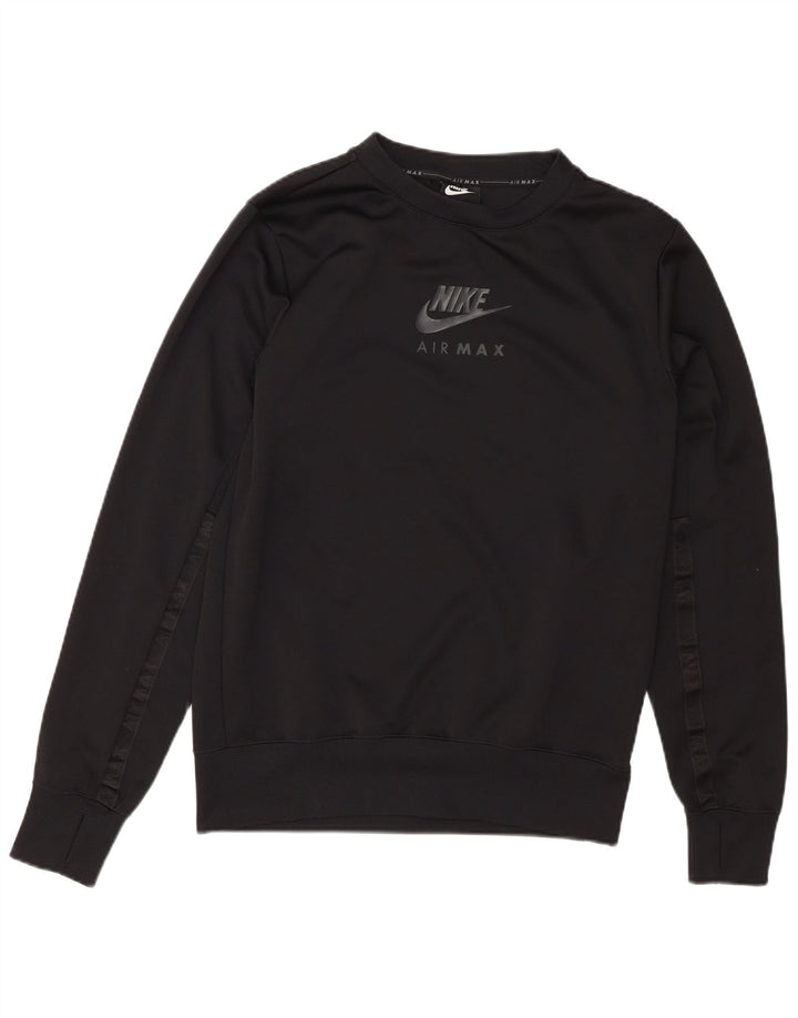 Nike grafisk sweatshirt til mænd, lille sort polyester