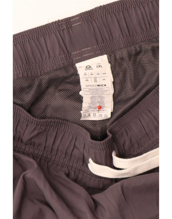 Reebok Herre Speedwick Træningsdragt Bukser Joggers 2XL Grå Polyester