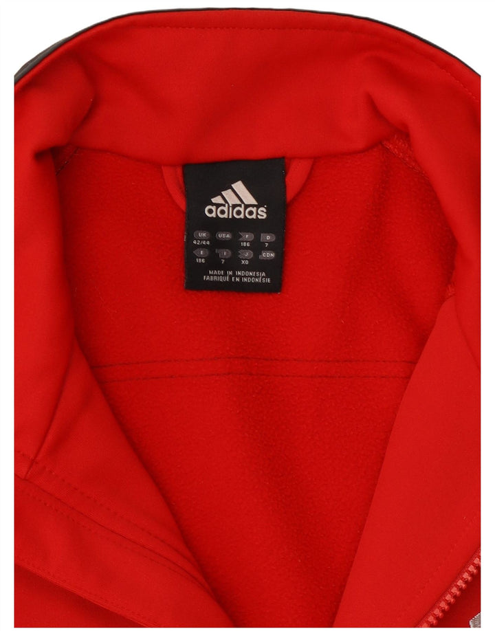 Adidas Træningsdragt til mænd Top jakke UK 42/44 Large Red Colourblock Polyester