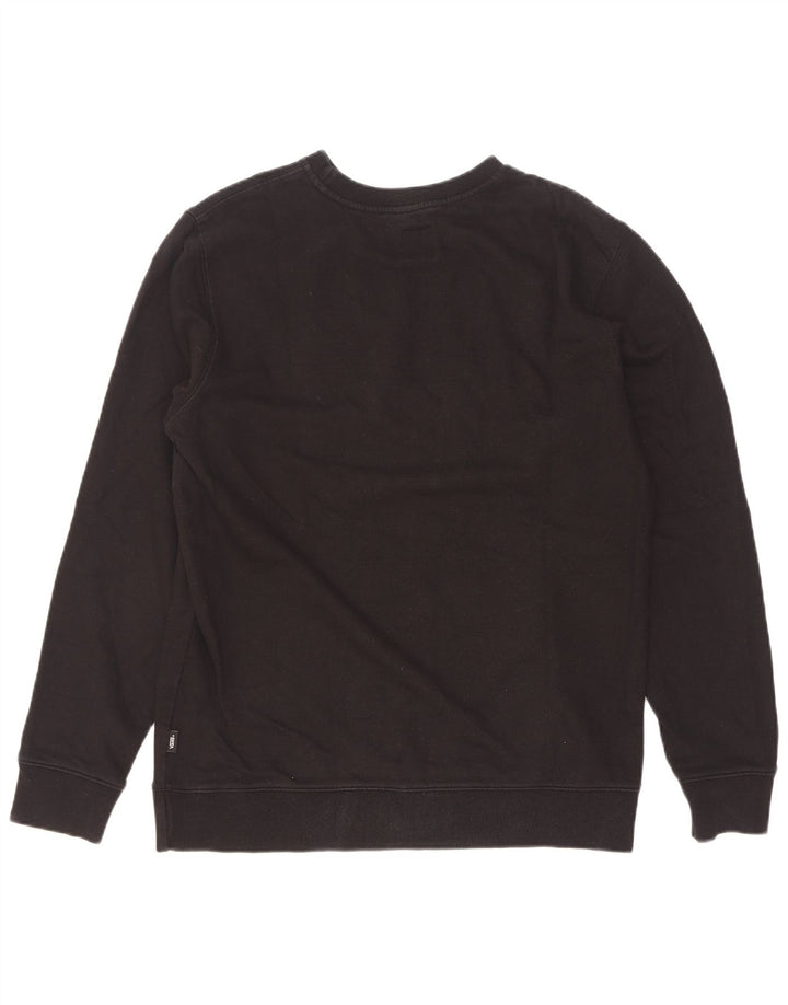 Vans Herre Grafisk Sweatshirt Jumper Medium Sort Bomuld