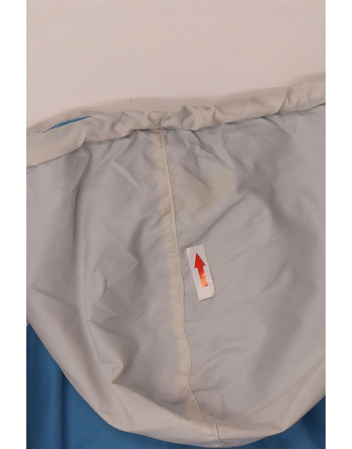 Nike regnjakke med hætte til kvinder UK 10/12 Medium Blue Colourblock Nylon