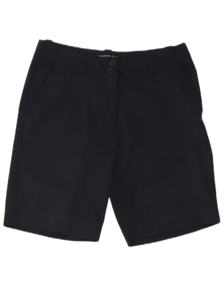 Nike Dame Golf Chino Shorts UK 14 Medium W34 Navy Blue Polyester