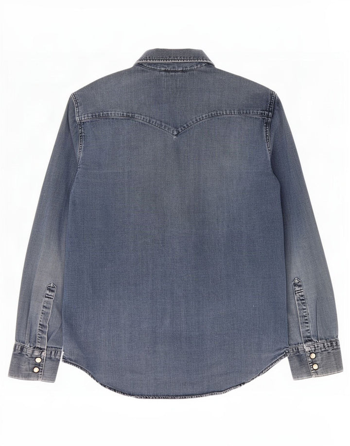 Levi's Denimskjorte til mænd, stor blå bomuld