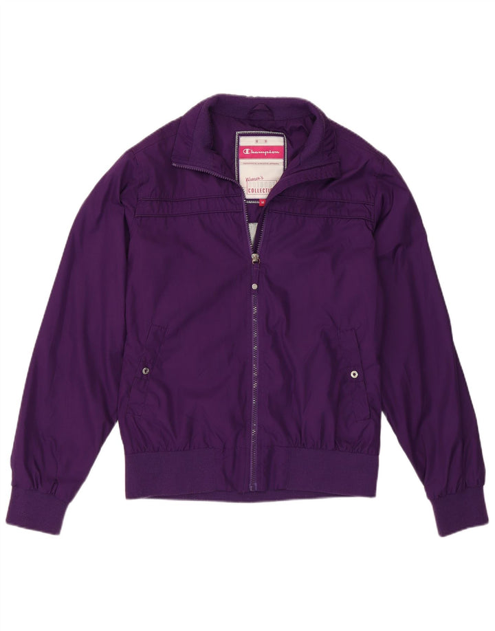 Champion Womens Bomber Jacket UK 14 Medium Purple Polyester