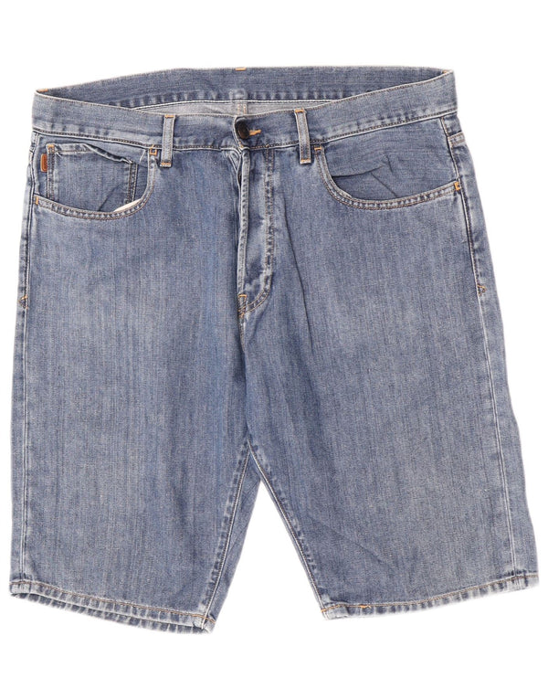 Lacoste Herre Denim Shorts Størrelse 44 Large W34 Blå Bomuld