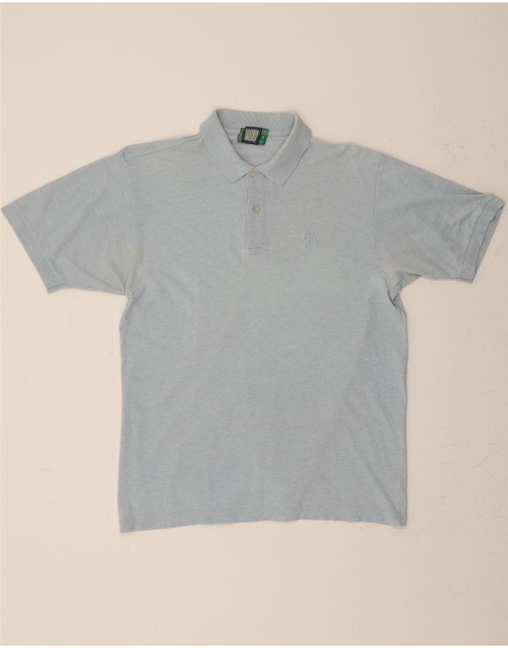 SERGIO TACCHINI Mens Polo Shirt Large Blue Vintage Sergio Tacchini and Second-Hand Sergio Tacchini from Messina Hembry 
