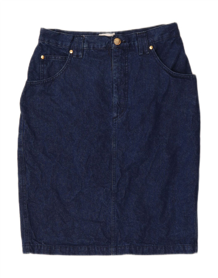 VINTAGE denimnederdel til kvinder W32 Stor marineblå bomuld