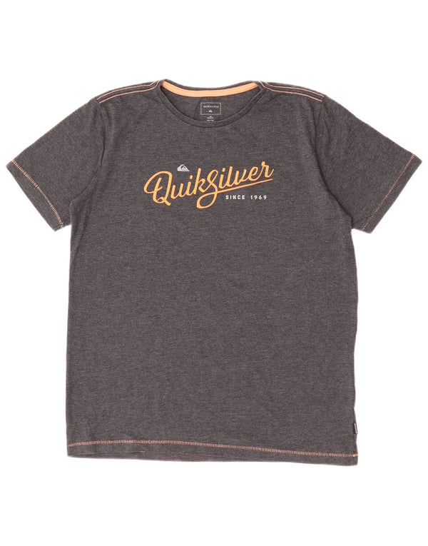 Quiksilver drenge grafisk t-shirt top 15-16 år grå bomuld