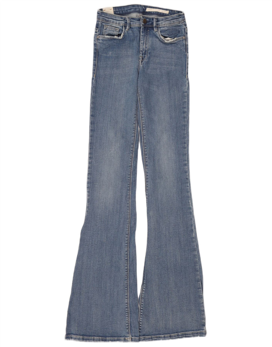 Zara Dame Flared Jeans EU 34 2XS W24 L37 Blå Bomuld