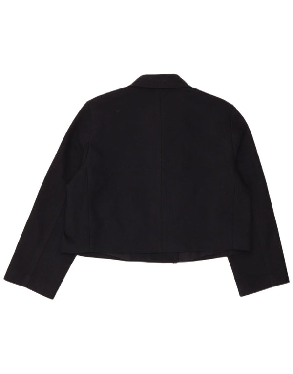 H&M Dame Dobbeltradet Oversized Blazer Jacket UK 14 Medium Navy Blue