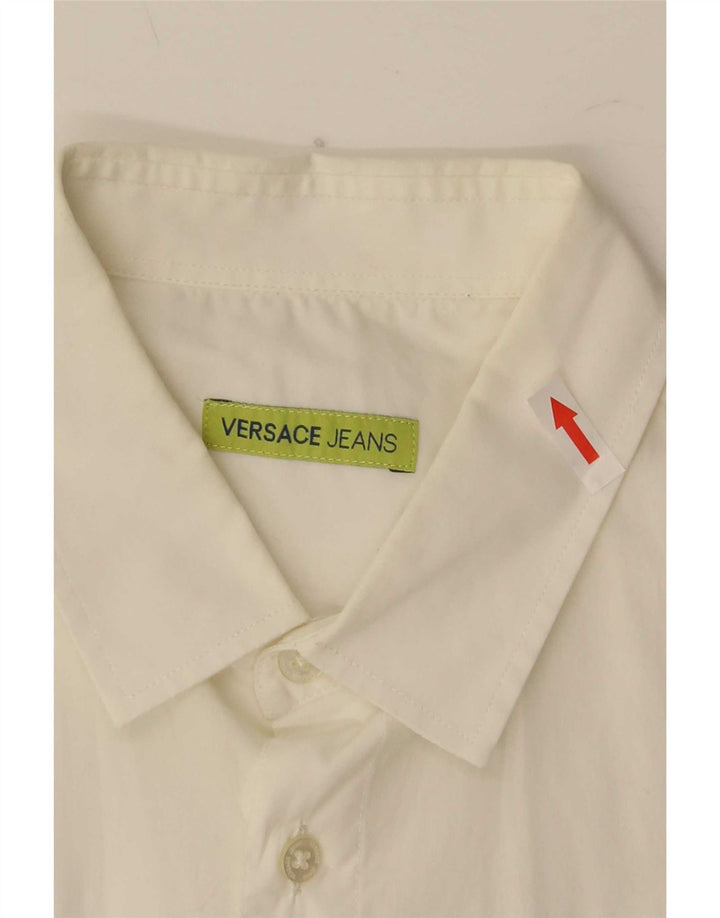 Versace herreskjorte IT 50 Medium hvid bomuld