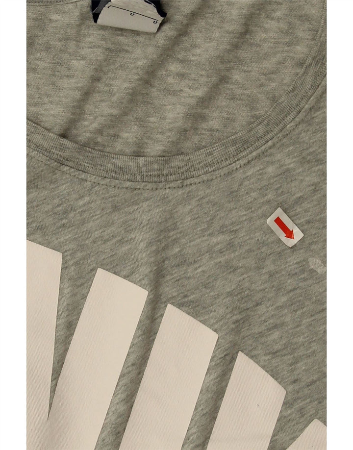 Nike Dame Oversized grafisk T-shirt Top UK 16 Large Grå Flecked