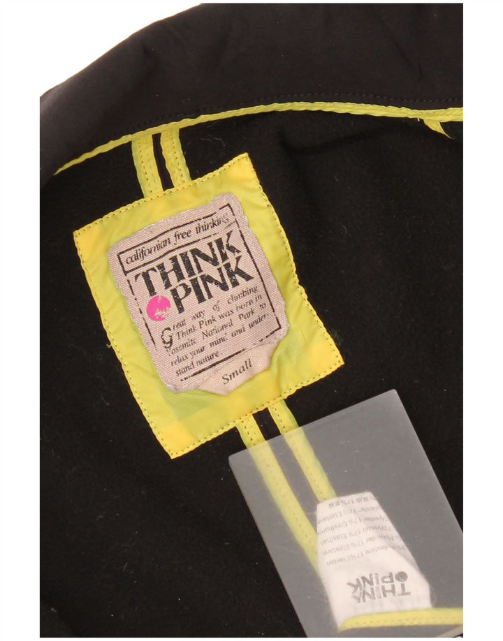Think Pink Womens Parka Jacket UK 10 Small Black Polyamide