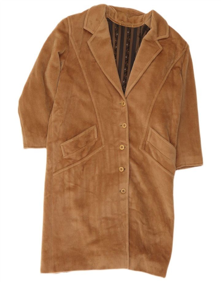 Piacenza Dame 3/4 ærmet overfrakke UK 12 Medium Beige Uld