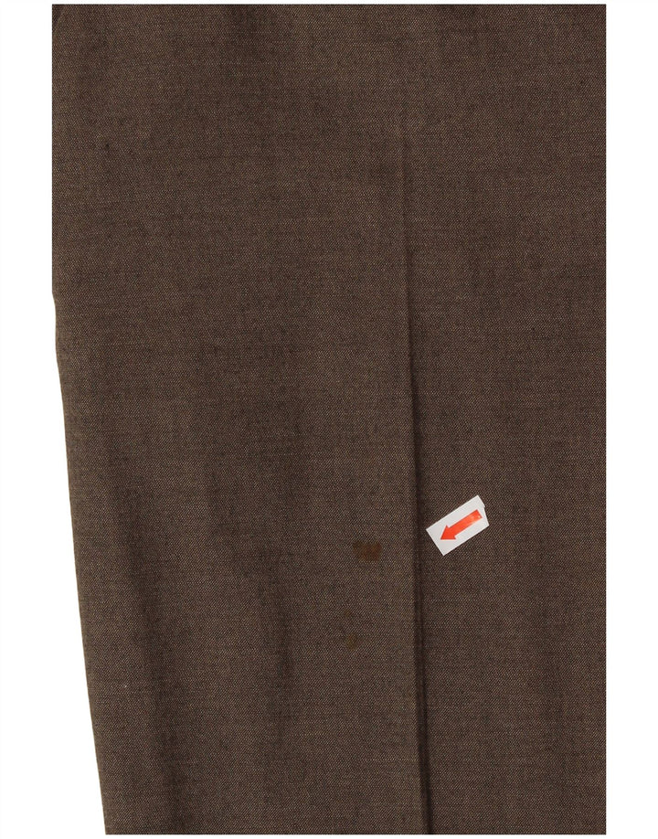 ZARA Womens Straight Chino Trousers EU 42 Large W32 L31 Brown Polyester