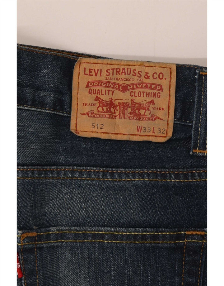 Levi's Herre 512 Capri Jeans W33 L22 Blå Bomuld