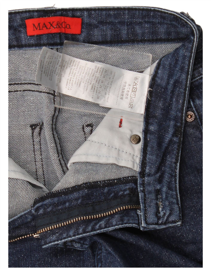 Max & Co. Dame jeans W26 L28 Blå Colourblock Bomuld
