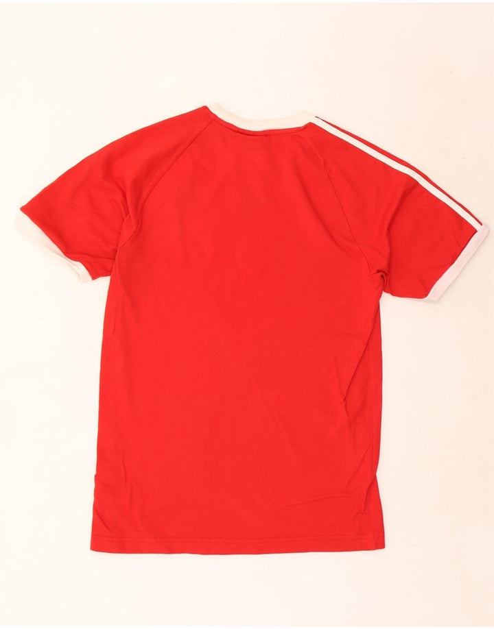 Adidas Herre T-Shirt Top Lille Rød Bomuld
