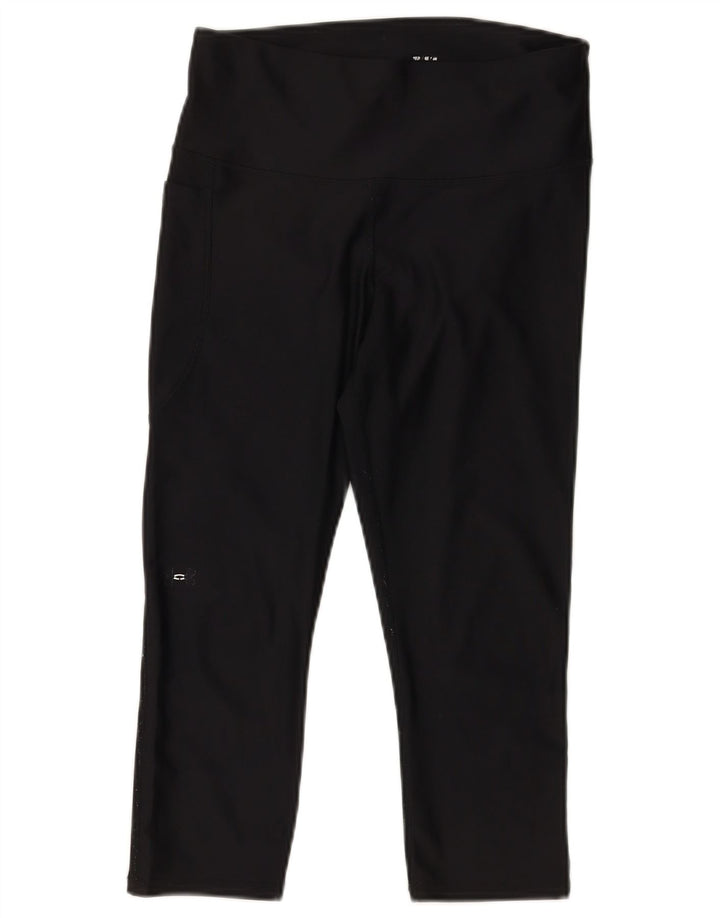 Under Armour Womens Heat Gear Capri Leggings UK 12 Medium Black