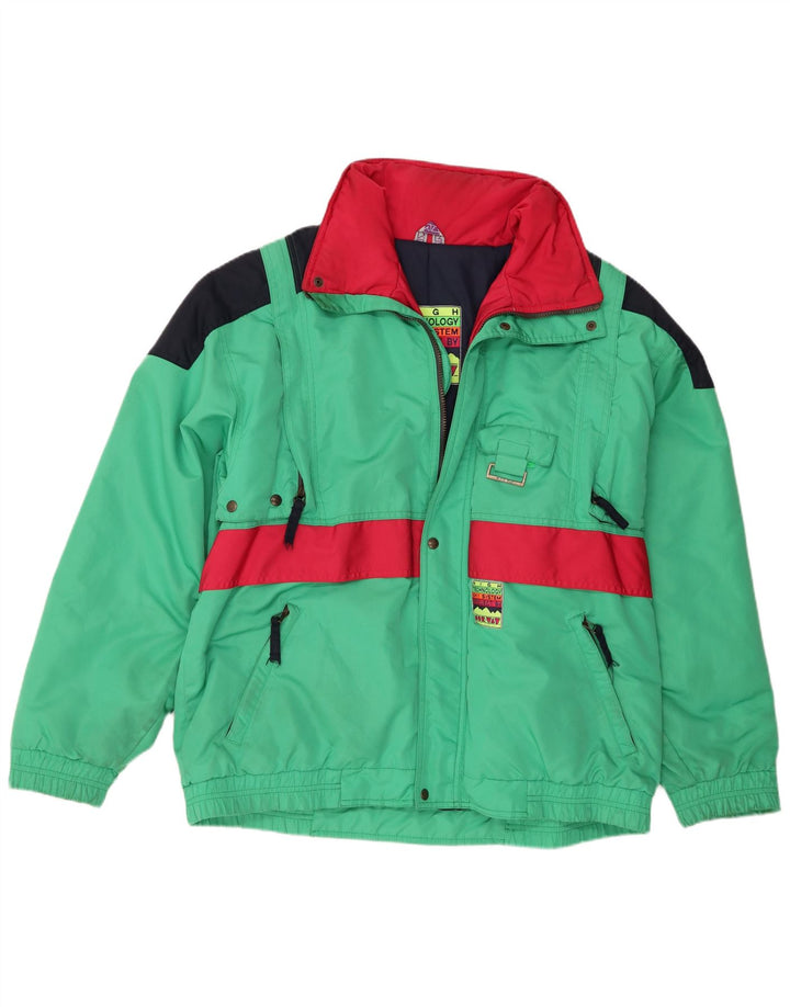 Norge Skijakke med hætte til mænd IT 52 XL Grøn Colourblock Polyester