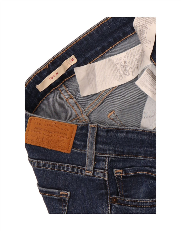 Levi's Dame 712 Slim Jeans W28 L29 Blå Bomuld