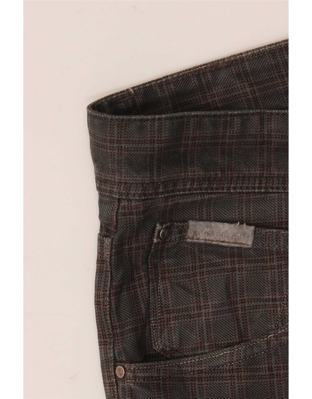 Trussardi Straight Casual Bukser til mænd W36 L32 Grå ternet