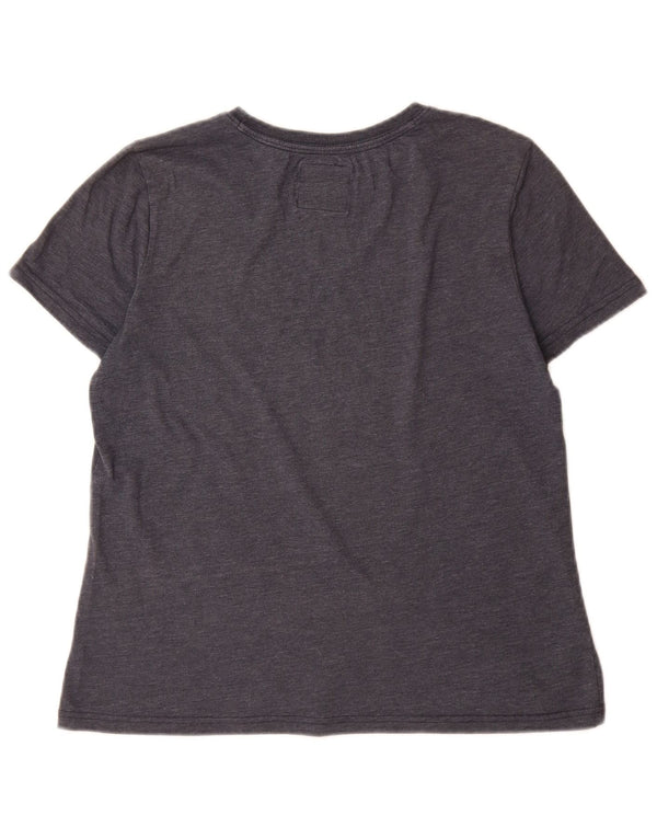 Superdry Grafisk T-shirt top til kvinder UK 12 Mellemgrå