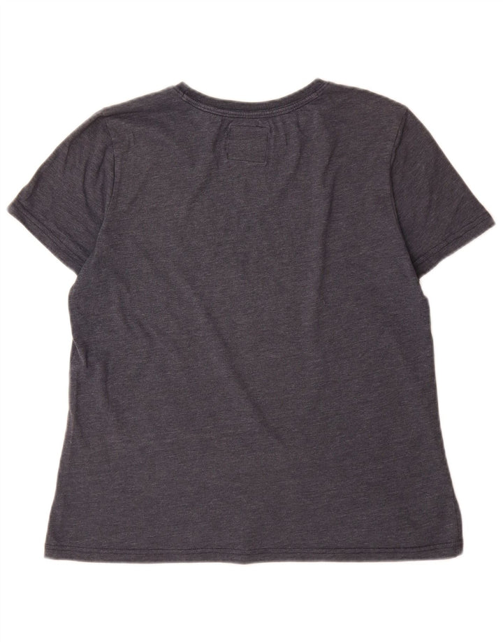 Superdry Grafisk T-shirt top til kvinder UK 12 Mellemgrå