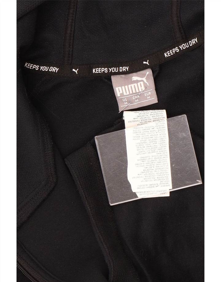 PUMA hættetrøje med lynlås til kvinder UK 14 Medium Sort bomuld