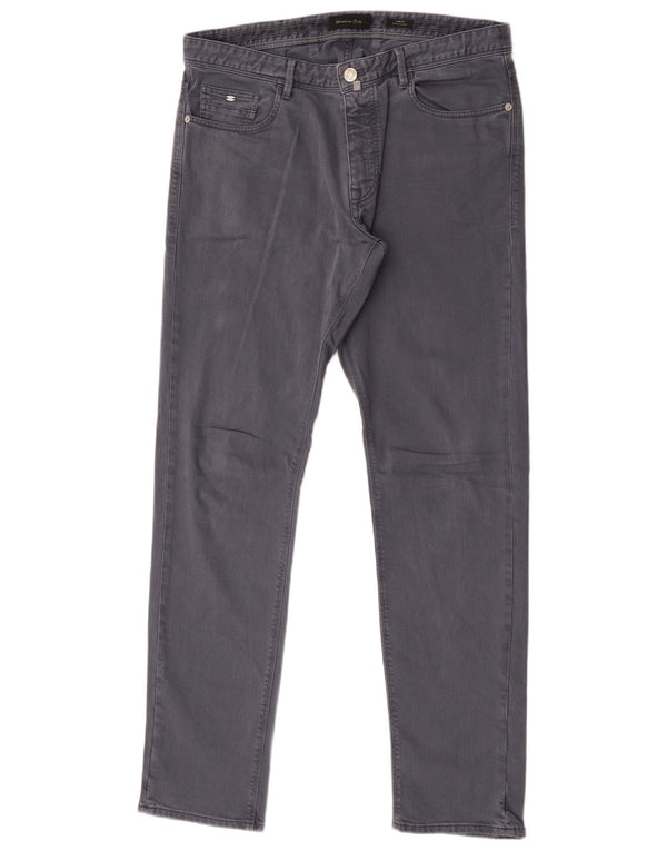 Massimo Dutti Herre Slim Jeans EU 44 Large W34 L32 Grå Bomuld