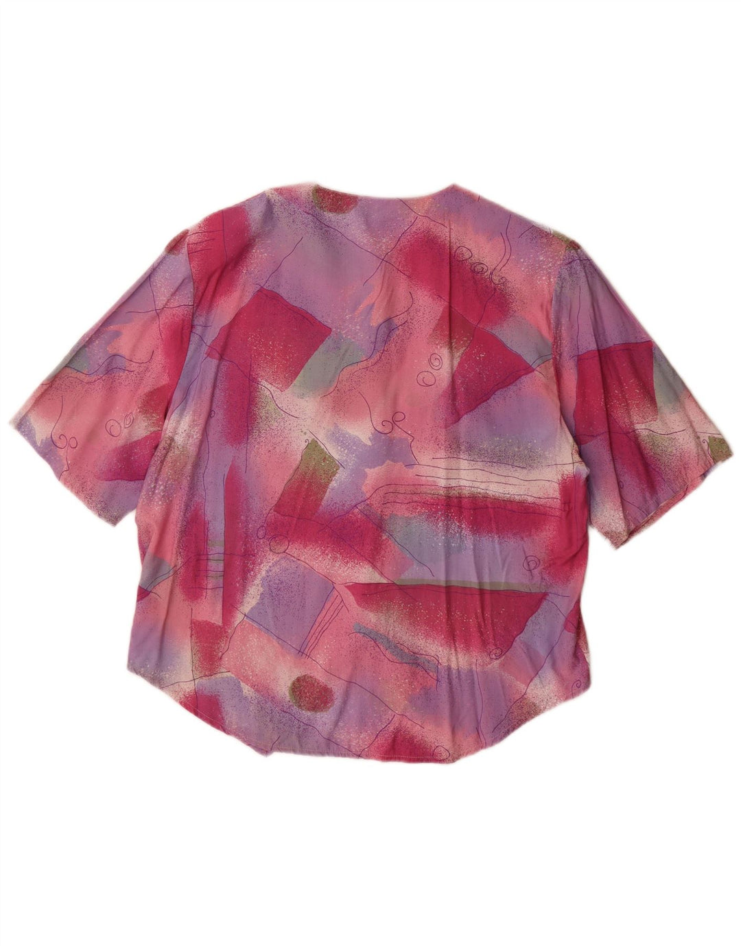 Paco Calvari Dame Skjorte Bluse EU 42 Stor Flerfarvet Geometrisk