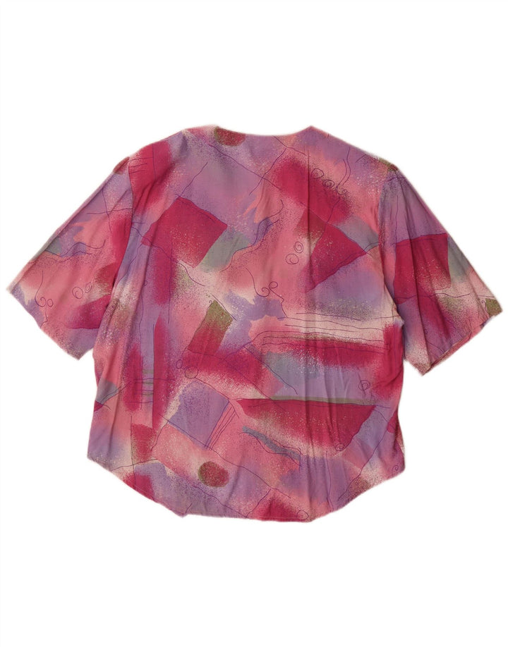 Paco Calvari Dame Skjorte Bluse EU 42 Stor Flerfarvet Geometrisk