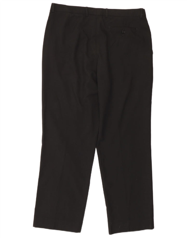 Marks & Spencer Straight Suit bukser til mænd W36 L29 sort polyester