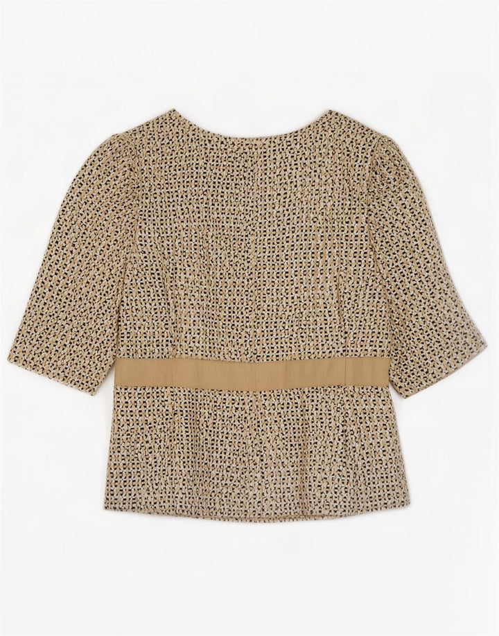 Armani Collezioni Dame Kortærmet Blazer Jacket IT 42 Medium Beige