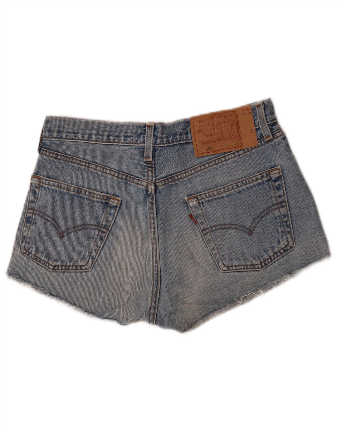 Levi's Womens 501 Denim Hot Pants med høj talje W30 Medium Blue