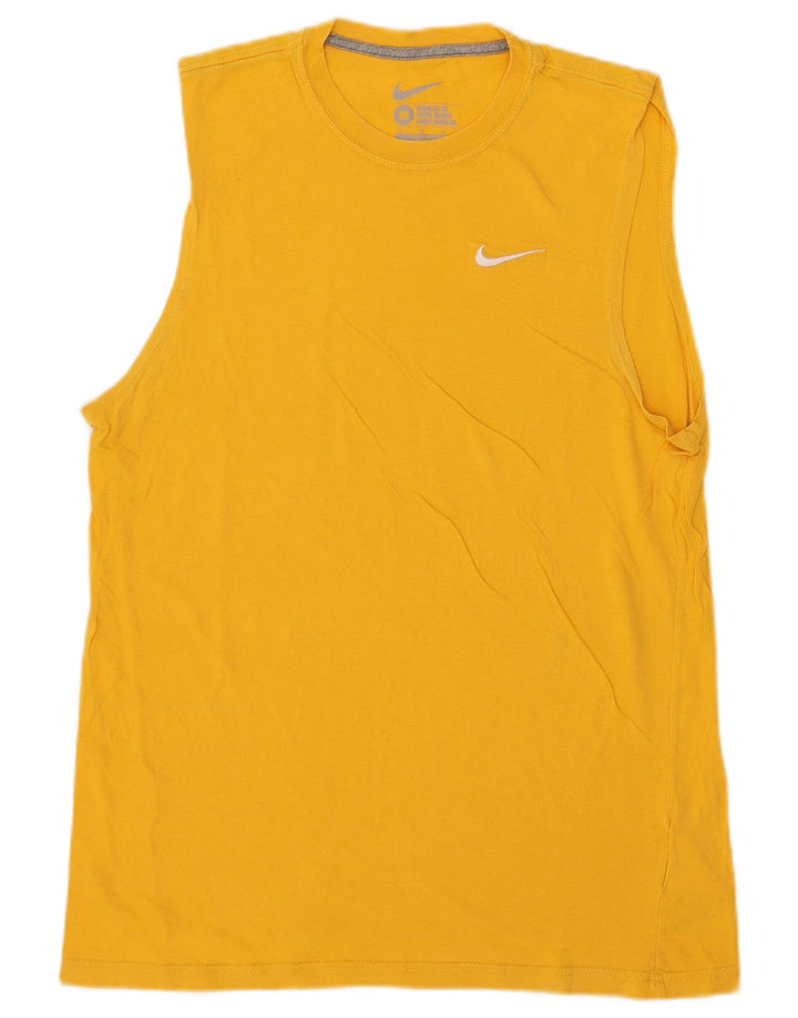 Nike Herre Regular Fit Vest Top Medium Gul Bomuld