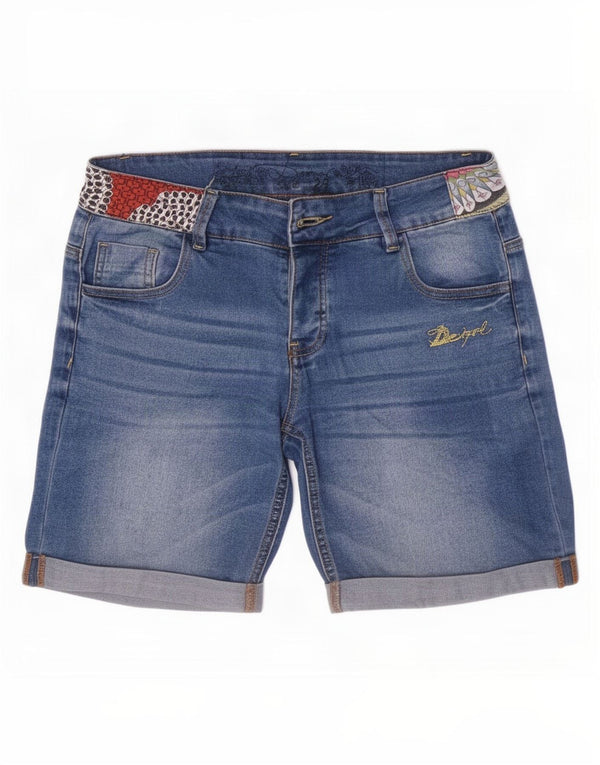 Desigual Womens Denim Shorts Small W28 Blue Cotton